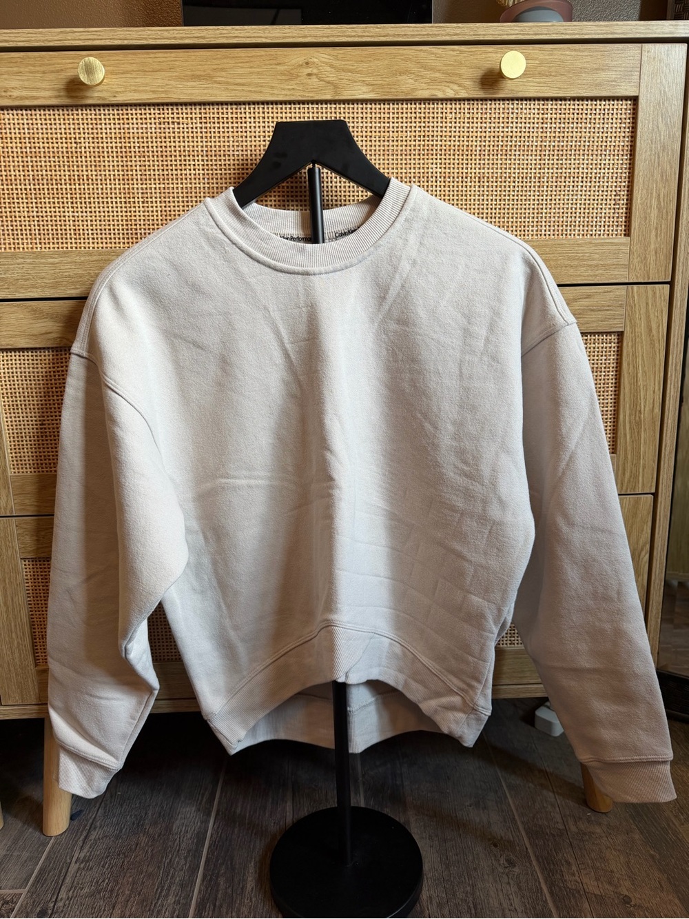 Calvin Klein Performance Light Beige Crewneck Sweatshirt